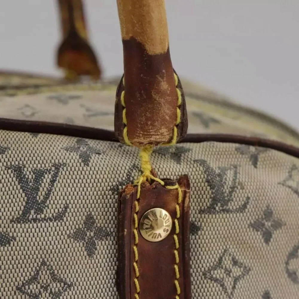 LOUIS VUITTON Monogram mini Marie Hand Bag Blue M92003 LV Auth bs20671